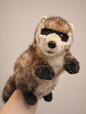 Folkmanis Soft Brown Ferret Hand Puppet Realistic Plush Animal Toy
